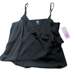 Ruffle tank top Satin